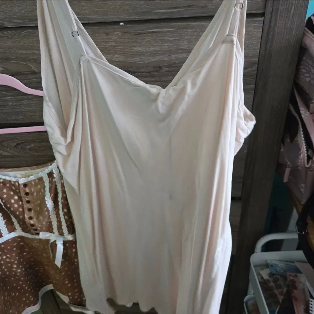 NWT SPELL Mini Slip Cream Dress XxL